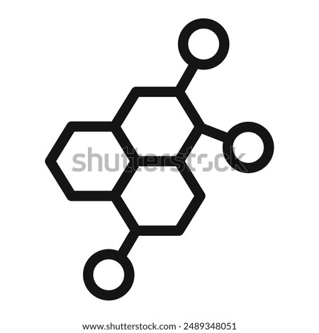 Hormones icon Vector symbol or sign set collection in black and white outline