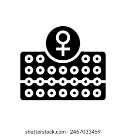 hormones medicines pharmacy glyph icon vector. hormones medicines pharmacy sign. isolated symbol illustration