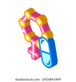 hormones medicines pharmacy isometric icon vector. hormones medicines pharmacy sign. isolated symbol illustration