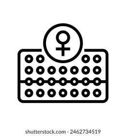 hormones medicines pharmacy line icon vector. hormones medicines pharmacy sign. isolated contour symbol black illustration
