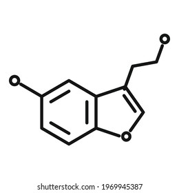 Hormones molecule icon. Outline Hormones molecule vector icon for web design isolated on white background