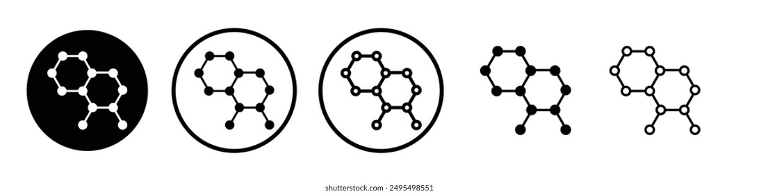 Hormones vector icon set in black and white color.