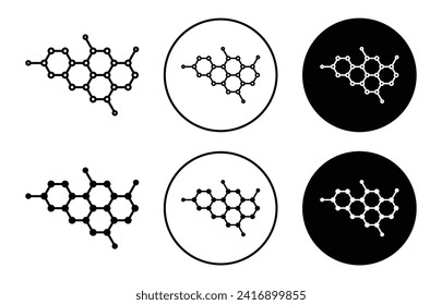 Hormones vector icon set collection. Hormones Outline flat Icon.