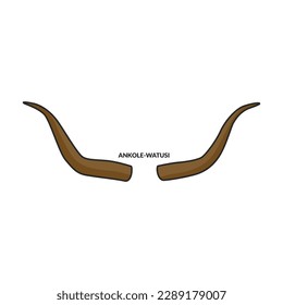 Horn ankole-watusi vector icon.Color vector icon isolated on white background horn ankole-watusi.