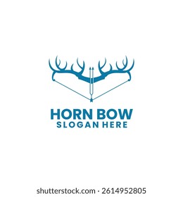 Horn Arc logo design vector template. Hunter Sport logo design icon