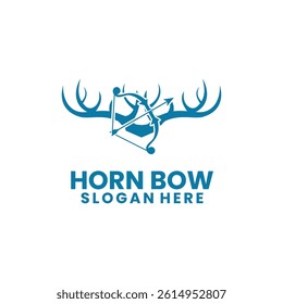 Horn with Arc simple logo design vector. Horn Arc, Horn Bow logo design icon template