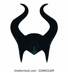 horn art logo icon symbol devil evil graphic design vector template