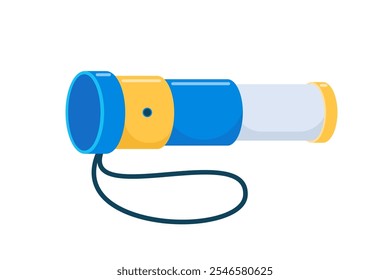 Los aficionados al fútbol y a los deportes tienen el atributo Horn. Vuvuzela. Ilustración vectorial aislada sobre fondo blanco