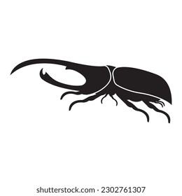 Horn beetle icon logo,illustration design template vector.