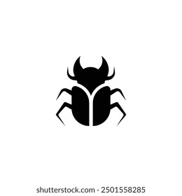 Horn beetle icon vector design trendy