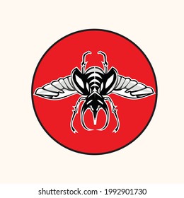 HORN BEETLE ILLUSTRATION READY EPS 10 FORMAT