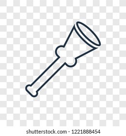 Horn concept vector linear icon isolated on transparent background, Horn concept transparency concept in outline style