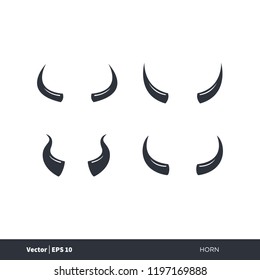 horn devil anger icon logo element 