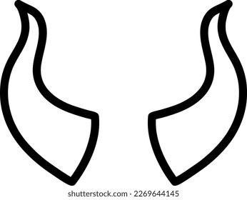 Hornteufel-Wutsymbol Symbol auf weißem Hintergrund