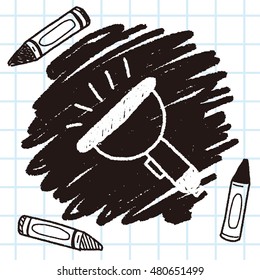 horn doodle drawing