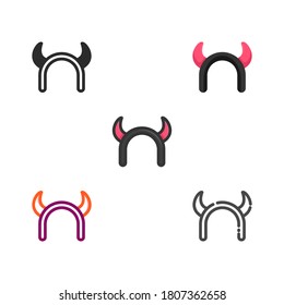 horn flat halloween icon pack