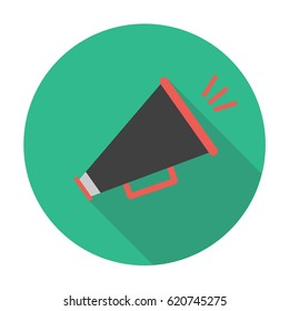 horn flat icon. vector illustration