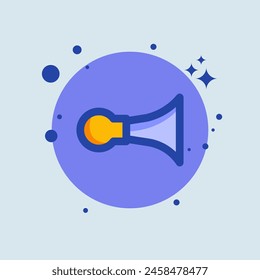 Horn flat illustration. Trumpet signs vector illustration.