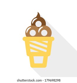 horn with ice cream. vector icon eps10