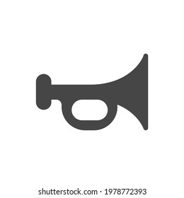 Horn Icon Black and White Vector Graphic