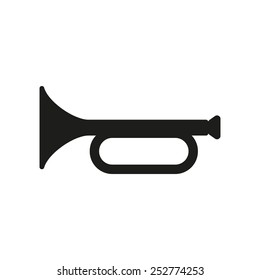 The horn icon. clarion symbol. Flat Vector illustration