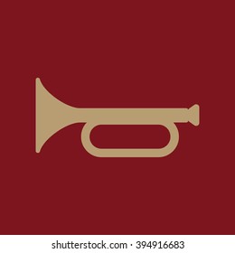 The horn icon. clarion symbol. Flat Vector illustration