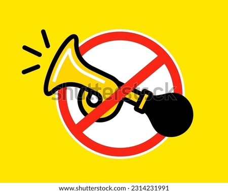 the horn icon is crossed out with a red line. silent mode. flat vector illustration 商業照片 © 
