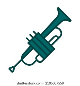 Horn Icon. Editable Bold Outline With Color Fill Design. Vector Illustration.