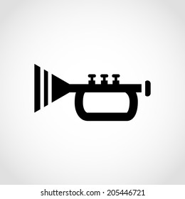 Horn Icon Isolated on White Background