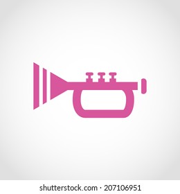Horn Icon Isolated on White Background