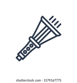 horn icon in outline style. vector illustration and editable stroke. Isolated on white background.
