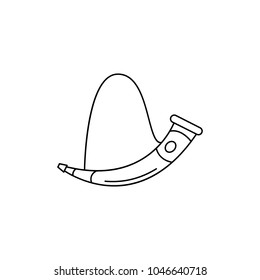 Horn icon. Outline horn vector icon for web design isolated on white background