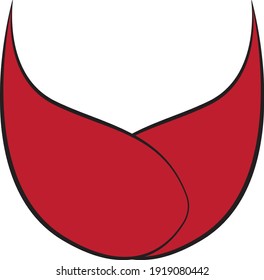 Horn icon in red. Vector design illustration of a logo template.