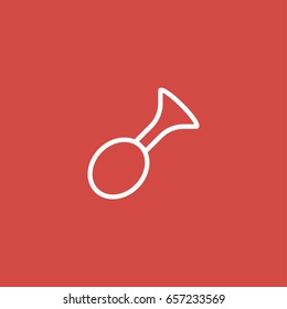 horn icon. sign design. red background