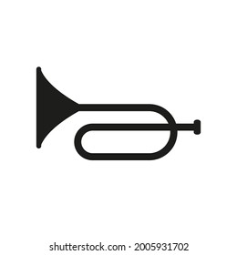 The horn icon. Simple vector illustration on a white background.