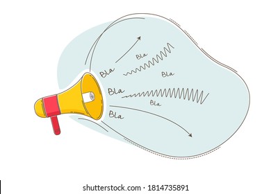  horn icon and speech bubble