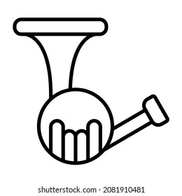 Imagen vectorial de icono del cuerno. También se puede usar para aplicaciones web, aplicaciones móviles y medios impresos.
