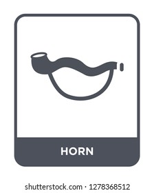 horn icon vector on white background, horn trendy filled icons from Brazilia collection, horn vector illustration