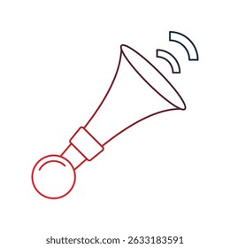 Icono de cuerno con fondo blanco Vector Ilustración de stock
