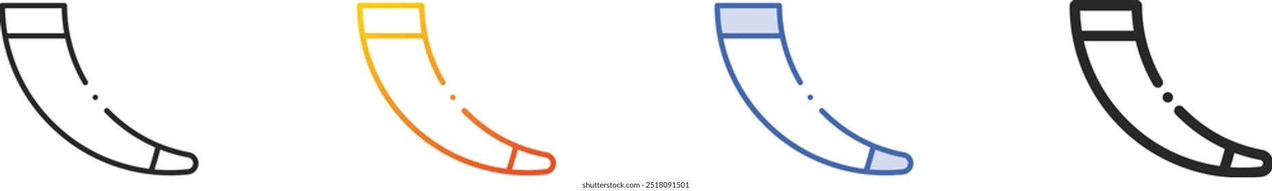 horn icon.Thin Linear, Gradient, Blue Stroke and bold Style Design Isolated On White Background