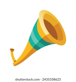 Horn Isolated flat vector illustration