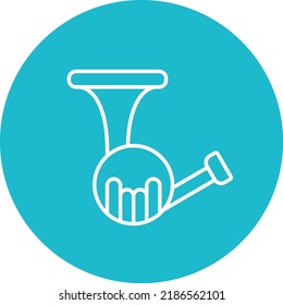 Horn line circle icon vector image. Can also be used for web apps, mobile apps and print media.