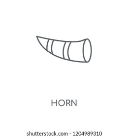 Horn linear icon. Horn concept stroke symbol design. Thin graphic elements vector illustration, outline pattern on a white background, eps 10.