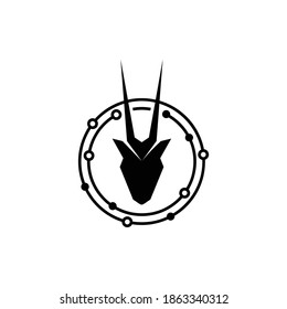 Logo del Cuerno rodeado de datos tecnológicos
