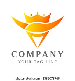 The horn logo template with the crown.