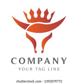 The horn logo template with the crown.