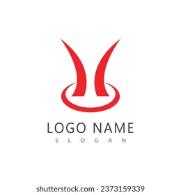 Horn-Logo, Vektorvorlage und Symbol