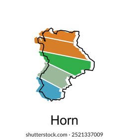 Vector de la ciudad, mapa de contorno simple estilizado del diseño de la Plantilla de Austria, conveniente para su compañía