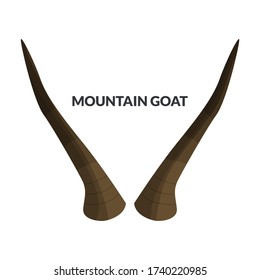 Horn mountain goat vector icon.Cartoon vector icon isolated on white background horn mountain goat.