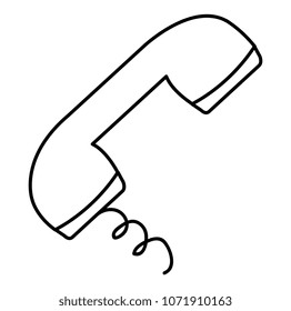 horn of old telephone